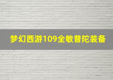 梦幻西游109全敏普陀装备