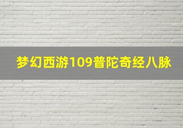 梦幻西游109普陀奇经八脉