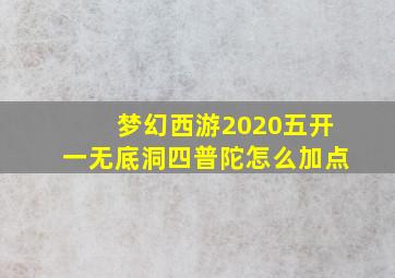 梦幻西游2020五开一无底洞四普陀怎么加点