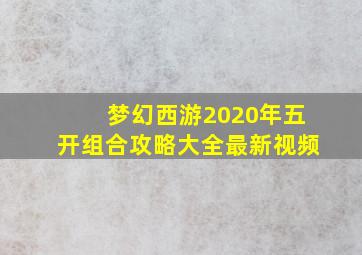 梦幻西游2020年五开组合攻略大全最新视频