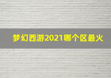 梦幻西游2021哪个区最火