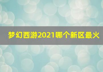 梦幻西游2021哪个新区最火