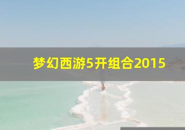 梦幻西游5开组合2015