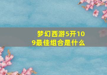 梦幻西游5开109最佳组合是什么