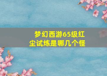 梦幻西游65级红尘试炼是哪几个怪