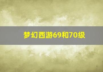 梦幻西游69和70级