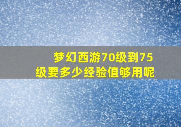 梦幻西游70级到75级要多少经验值够用呢