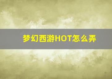 梦幻西游HOT怎么弄