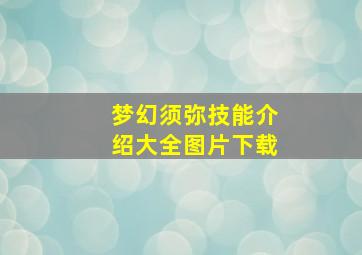 梦幻须弥技能介绍大全图片下载