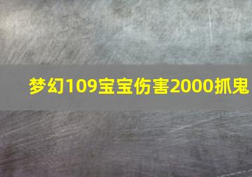 梦幻109宝宝伤害2000抓鬼