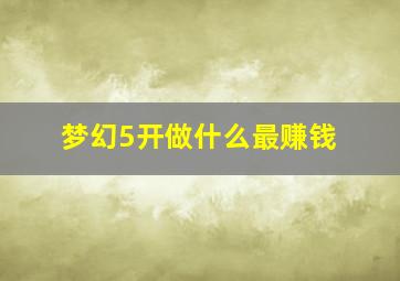 梦幻5开做什么最赚钱