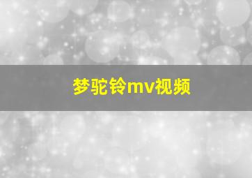 梦驼铃mv视频