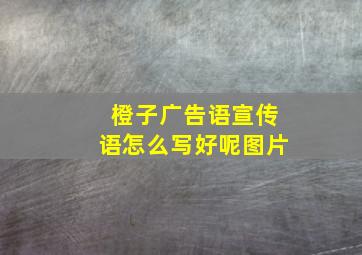 橙子广告语宣传语怎么写好呢图片