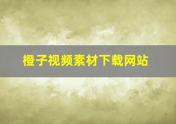 橙子视频素材下载网站