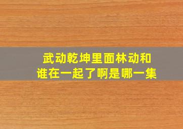 武动乾坤里面林动和谁在一起了啊是哪一集