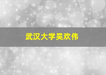 武汉大学吴欢伟