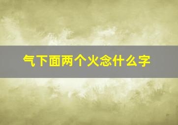 气下面两个火念什么字