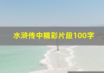 水浒传中精彩片段100字