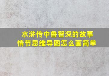 水浒传中鲁智深的故事情节思维导图怎么画简单