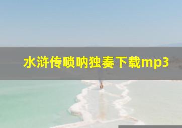 水浒传唢呐独奏下载mp3