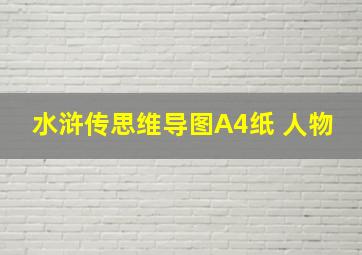 水浒传思维导图A4纸 人物