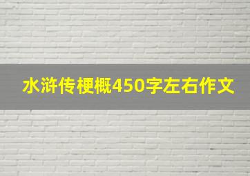 水浒传梗概450字左右作文