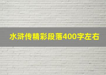 水浒传精彩段落400字左右