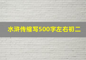 水浒传缩写500字左右初二