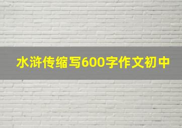 水浒传缩写600字作文初中