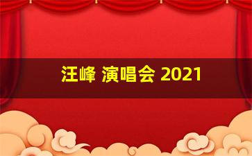 汪峰 演唱会 2021