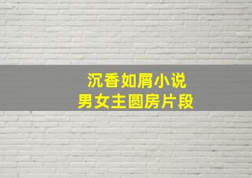 沉香如屑小说男女主圆房片段