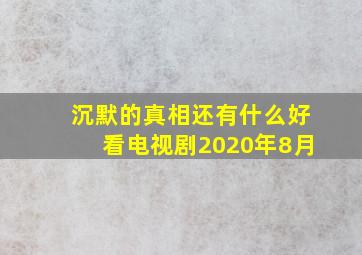 沉默的真相还有什么好看电视剧2020年8月