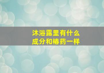 沐浴露里有什么成分和椿药一样