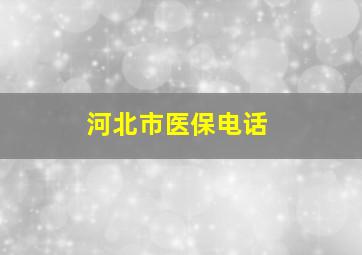 河北市医保电话