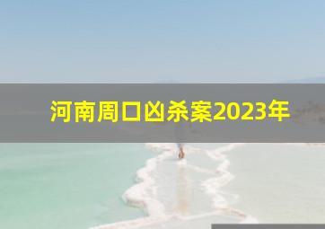 河南周口凶杀案2023年