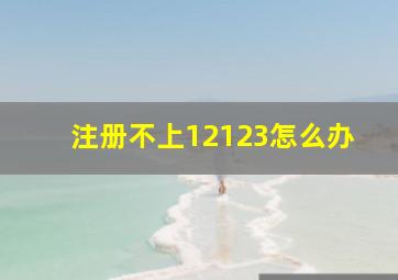 注册不上12123怎么办