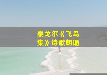 泰戈尔《飞鸟集》诗歌朗诵