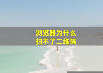 浏览器为什么扫不了二维码