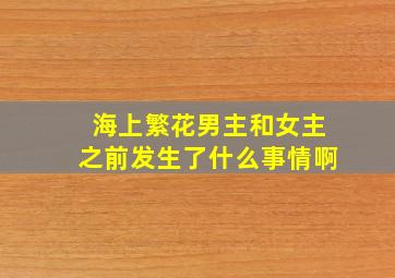 海上繁花男主和女主之前发生了什么事情啊