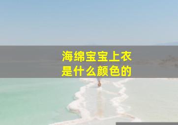 海绵宝宝上衣是什么颜色的