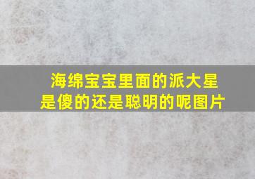 海绵宝宝里面的派大星是傻的还是聪明的呢图片