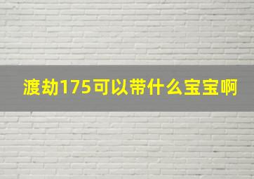 渡劫175可以带什么宝宝啊