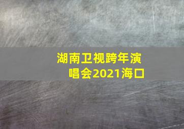 湖南卫视跨年演唱会2021海口