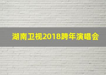 湖南卫视2018跨年演唱会