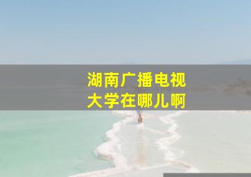 湖南广播电视大学在哪儿啊