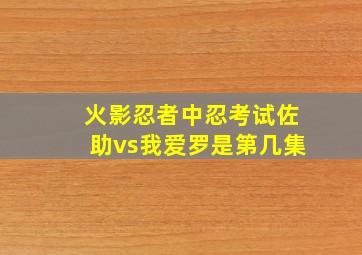 火影忍者中忍考试佐助vs我爱罗是第几集