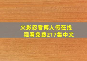 火影忍者博人传在线观看免费217集中文