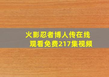 火影忍者博人传在线观看免费217集视频