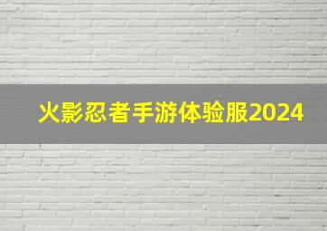 火影忍者手游体验服2024