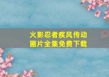 火影忍者疾风传动画片全集免费下载